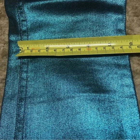 7 For All Mankind metallic satin jeans in size 25 - Picture 11 of 16